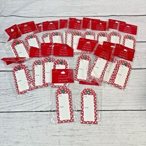 Lot Of Hallmark Tie On Red Gift Tags 120 Tags Total - 20 Packs Christmas Holiday